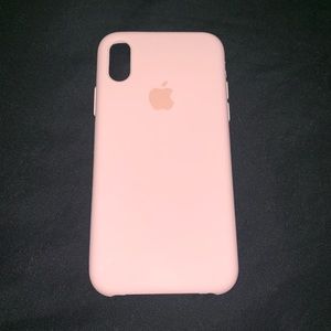 Pink Apple silicone case for iPhone X/Xs
